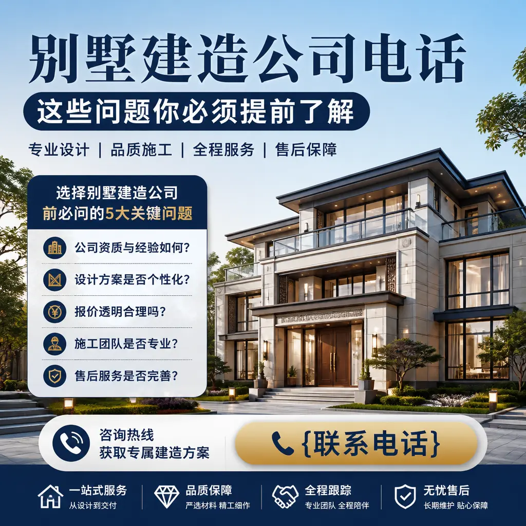 黔西南别墅建造公司电话，这些问题你必须提前了解