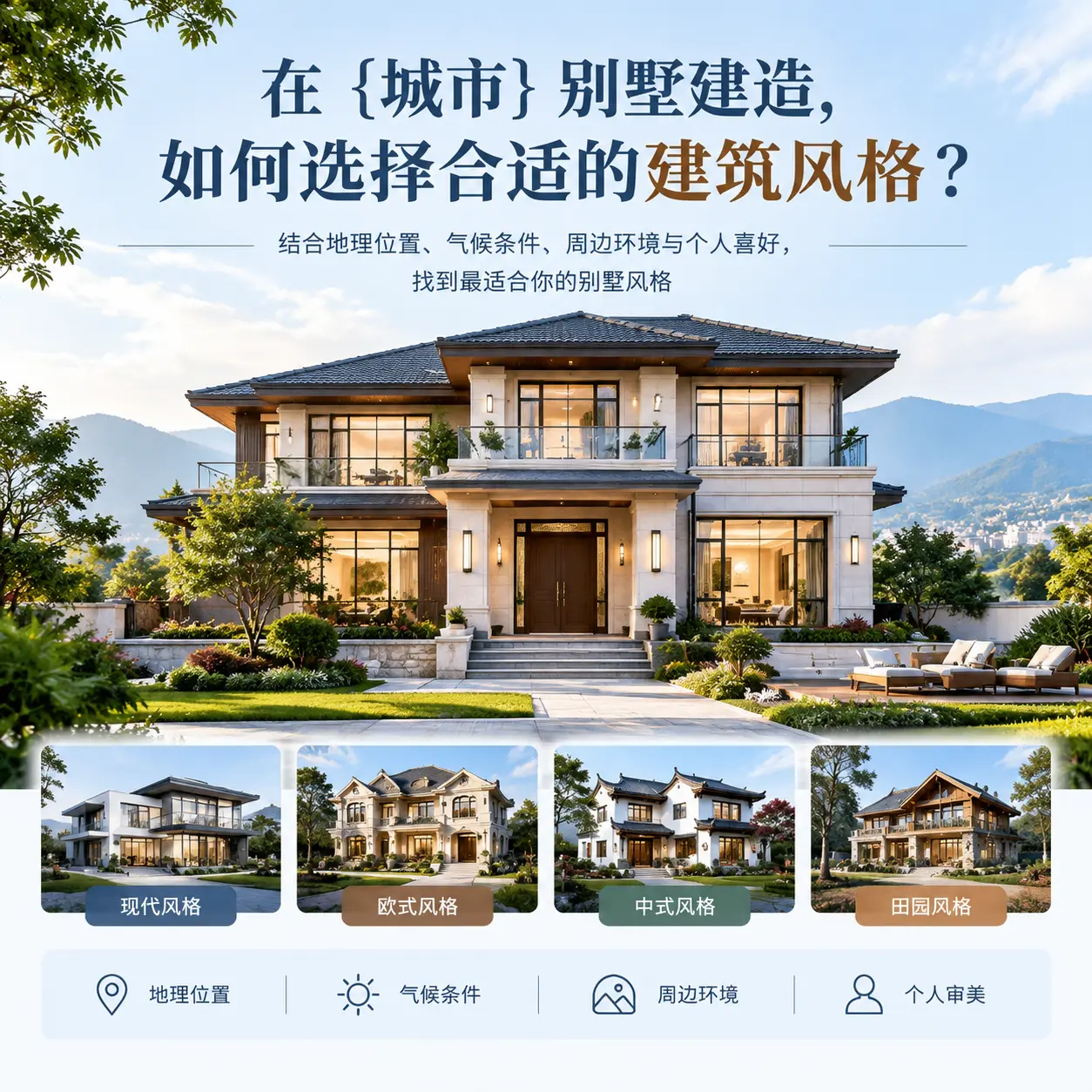 在 黔西南 别墅建造,如何选择合适的建筑风格?